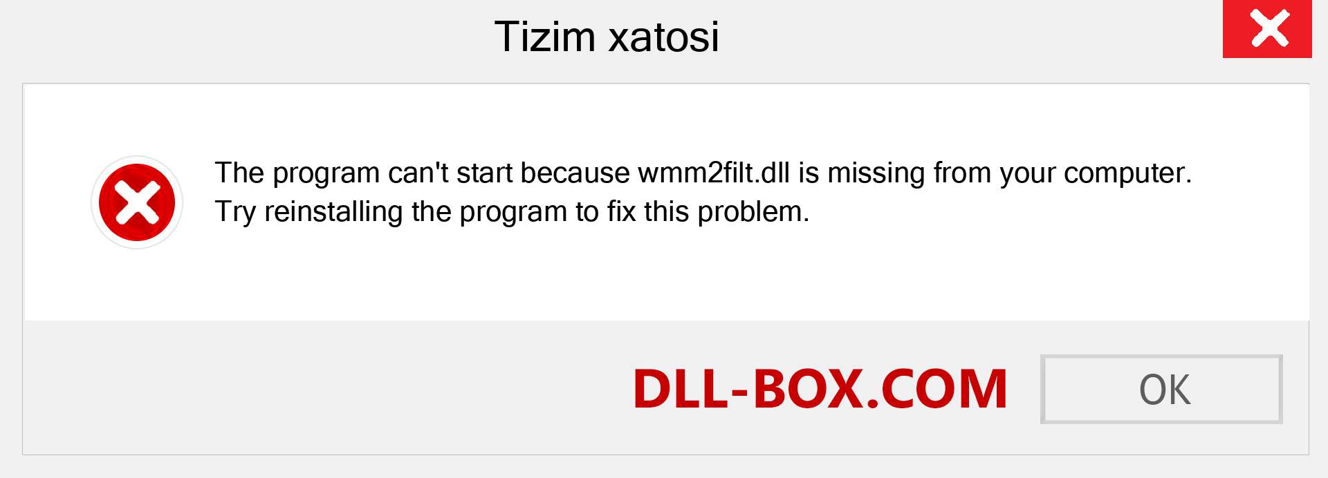 wmm2filt.dll fayli yo'qolganmi?. Windows 7, 8, 10 uchun yuklab olish - Windowsda wmm2filt dll etishmayotgan xatoni tuzating, rasmlar, rasmlar